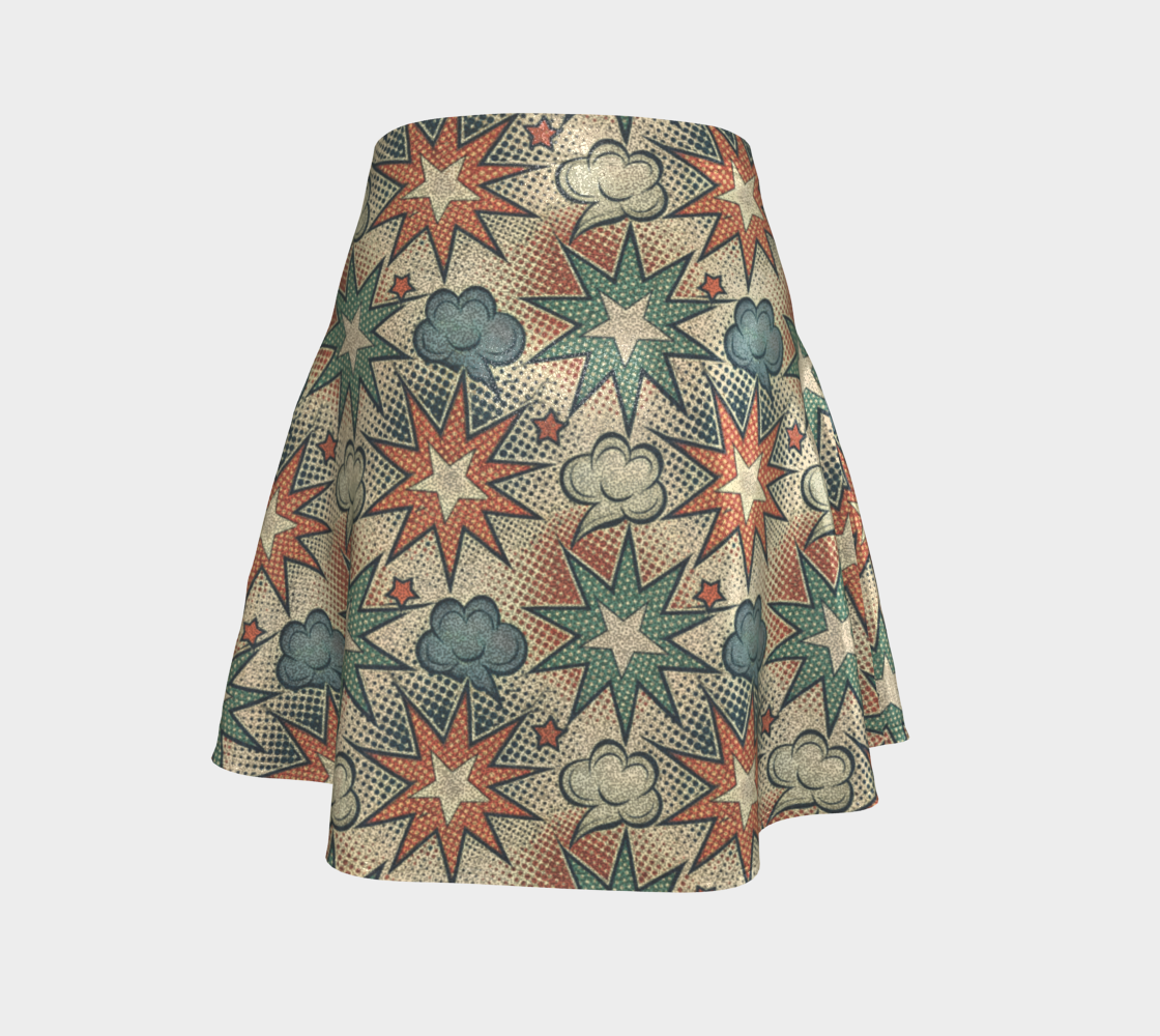 Comic Burst Skater Skirt