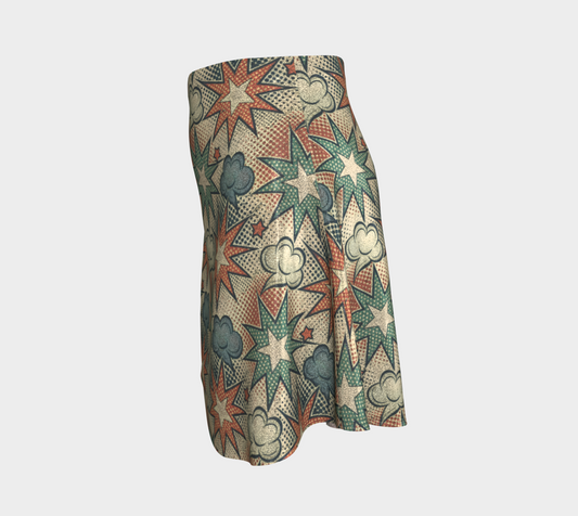 Comic Burst Skater Skirt
