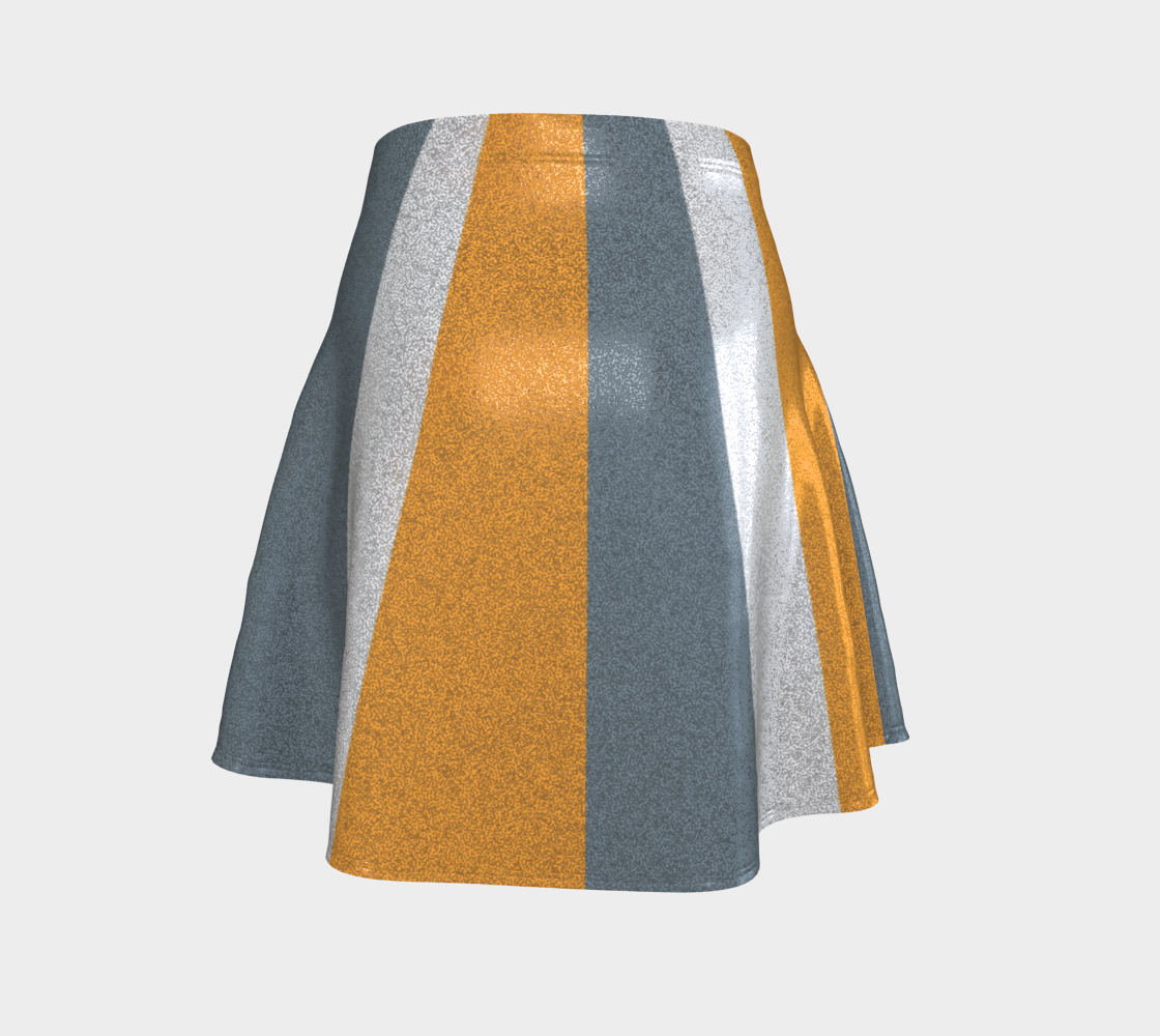 Grey, Orange and White Flare Skirt | Everybody Wants to be a Cat