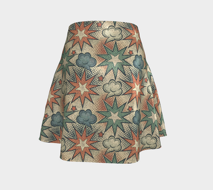 Comic Burst Skater Skirt