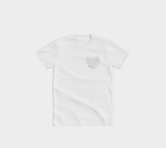 Strong Coffee, Stronger WiFi Tee – Back Graphic with Heart Front