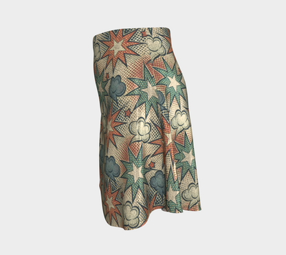 Comic Burst Skater Skirt